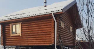 Баня из оцилиндрованного бревна под ключ в чайковском - от 132535 рублей